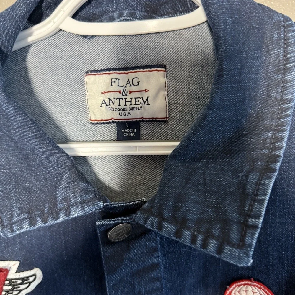 FLAG & ANTHEM X FORD TRUCKS Men's Denim Jacket 100th Anniversary Rare Size Large